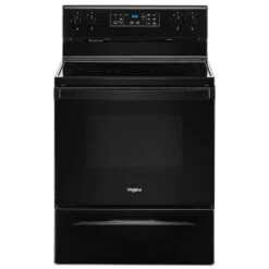 Whirlpool Black Freestanding Electric Range - Adjustable Self-Cleaning Levels - Smooth 4 Burner Cooktop - 5.3-cu Ft -Cheap My Cook Nest Store 30006523 L