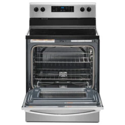 Whirlpool Stainless Steel Freestanding Electric Range - Smooth 4 Burner Cooktop - Self-Cleaning - 5.3-cu Ft