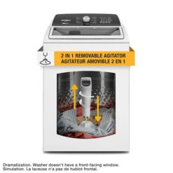 Whirlpool Top-Load Washer - 5.4-cu. Ft. - 2-in-1 Agitator - White -Cheap My Cook Nest Store 30006675b L