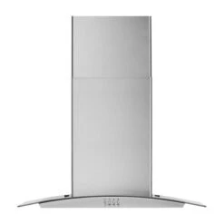 Whirlpool Curved Glass And Stainless Steel Wall-Mounted Range Hood - 30-in - 400 CFM -Cheap My Cook Nest Store 30006698 L