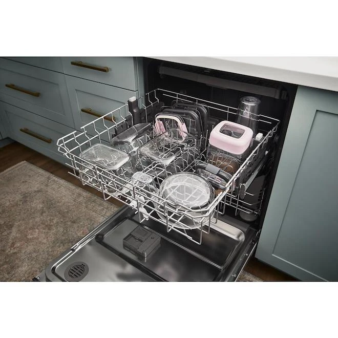 Whirlpool Stainless Steel Built-in Quiet Dishwasher - 24-in - Pocket Handle - 3rd Rack 1 Whirlpool Stainless Steel Built-in Quiet Dishwasher - 24-in - Pocket Handle - 3rd Rack