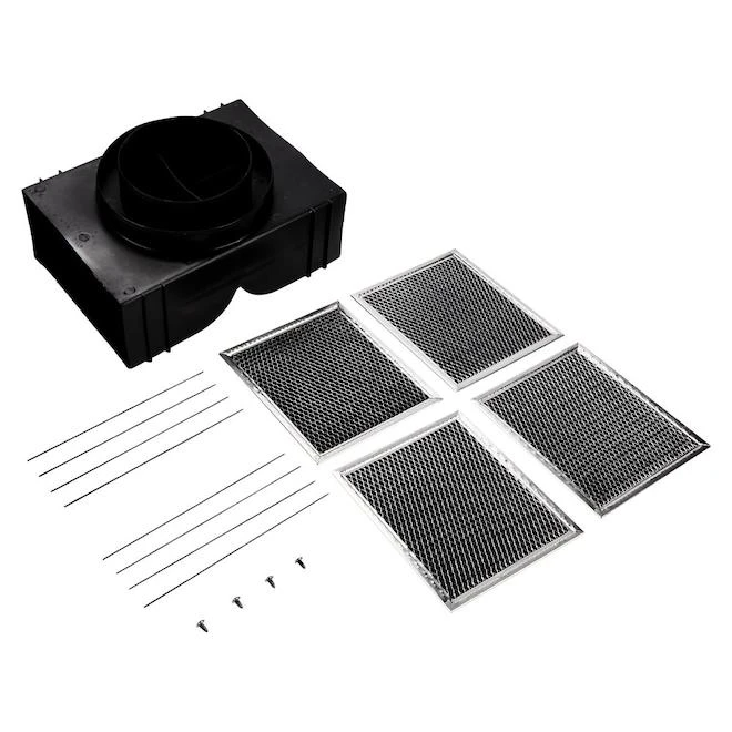 Accessories Whirlpool Aluminum Range Hood Recirculation Kit - Black 1 Accessories Whirlpool Aluminum Range Hood Recirculation Kit - Black