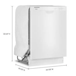 Whirlpool 24-in White Built-In Dishwasher Wiht Quick Cycle - 57-dBA -Cheap My Cook Nest Store 30006926c L