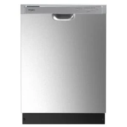 Whirlpool 24-in Two-tone Grey Stainless Steel Built-In Dishwasher -Cheap My Cook Nest Store 30006928 L