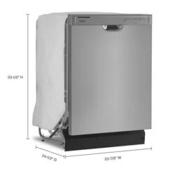 Whirlpool 24-in Two-tone Grey Stainless Steel Built-In Dishwasher -Cheap My Cook Nest Store 30006928c L