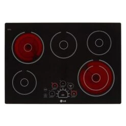 LG 5-Element Electric Cooktop With SmoothTouch Controls - 30-in - Black -Cheap My Cook Nest Store 30895068b L