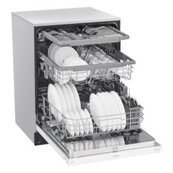 LG 24-in White Slide-in Dishwasher With Front Controls And QuadWash -Cheap My Cook Nest Store 30895281c L