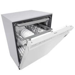 LG 24-in White Slide-in Dishwasher With Front Controls And QuadWash -Cheap My Cook Nest Store 30895281e L