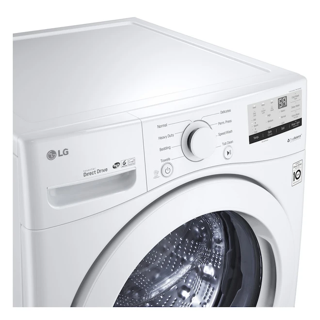 LG 5.2-cu. Ft. High Efficiency Stackable Front-Load Washer (White) ENERGY STAR Certified 4 LG 5.2-cu. Ft. High Efficiency Stackable Front-Load Washer (White) ENERGY STAR Certified - Image 4