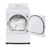 LG 7.3-ft³ White Electric Dryer With Sensor Dry