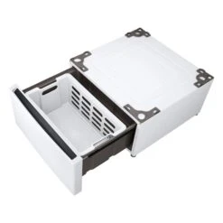 LG 27-in Front Load Washer/Dryer White Pedestal -Cheap My Cook Nest Store 30895414c L