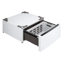 LG 27-in Front Load Washer/Dryer White Pedestal