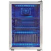 Danby Stainless Steel 2.6-cu Ft Beverage Center - Glass Door - 95 Cans - Blue LEDs