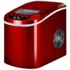 Costway Red 26.5-lb Flip-Up Door Freestanding Portable Compact Electric Bullet Ice Maker