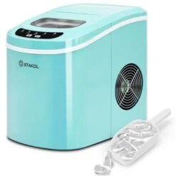 Costway Mint Green 26.5-lb Flip-Up Door Freestanding Portable Compact Electric Bullet Ice Maker -Cheap My Cook Nest Store 330962406 MainImage 001 l