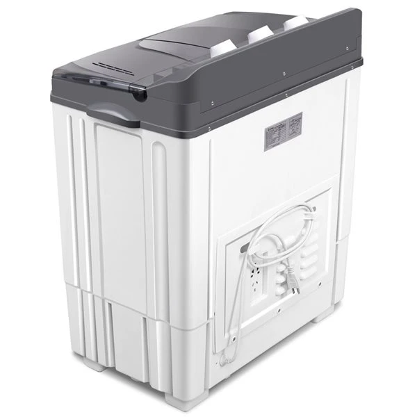 Costway White/Grey 12-lb High Efficiency Portable Compact Top-Load Washer 2 Costway White/Grey 12-lb High Efficiency Portable Compact Top-Load Washer - Image 2