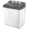Costway White/Grey 12-lb High Efficiency Portable Compact Top-Load Washer