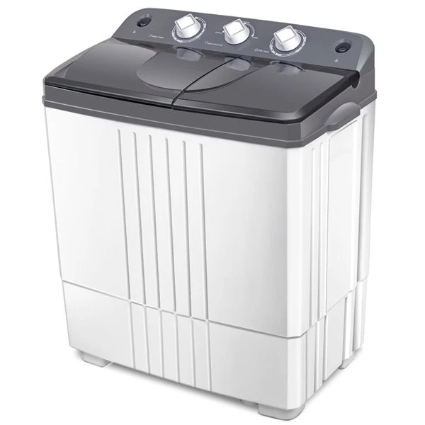 Costway White/Grey 12-lb High Efficiency Portable Compact Top-Load Washer 1 Costway White/Grey 12-lb High Efficiency Portable Compact Top-Load Washer