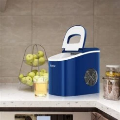 Costway Navy 26.5-lb Flip-Up Door Freestanding Portable Compact Electric Bullet Ice Maker -Cheap My Cook Nest Store 330962452 AlternateImage1 l
