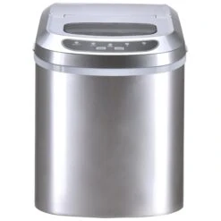 Costway Silver 26.5-lb Flip-Up Door Freestanding Portable Compact Electric Bullet Ice Maker -Cheap My Cook Nest Store 330962460 AlternateImage3 l