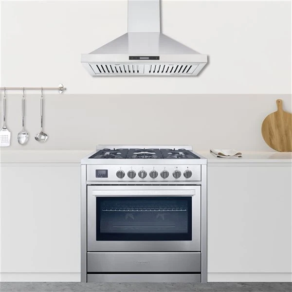 Ancona 36-in Stainless Steel 5 Burners 3.8-cu Ft Manual Cleaning Convection Oven Freestanding Gas Range 4 Ancona 36-in Stainless Steel 5 Burners 3.8-cu Ft Manual Cleaning Convection Oven Freestanding Gas Range - Image 4