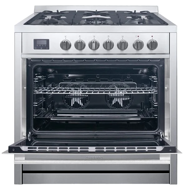 Ancona 36-in Stainless Steel 5 Burners 3.8-cu Ft Manual Cleaning Convection Oven Freestanding Gas Range 2 Ancona 36-in Stainless Steel 5 Burners 3.8-cu Ft Manual Cleaning Convection Oven Freestanding Gas Range - Image 2