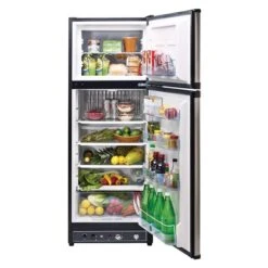 Unique Off-Grid Stainless Steel 9.7-cu Ft Standard-Depth Propane Top-Freezer Refrigerator -Cheap My Cook Nest Store 330975674 AlternateImage1 l