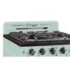 Unique Classic Retro Summer Mint Green 24-in 4 Burners 2.9-cu Ft Manual Cleaning Convection Oven Freestanding Gas Range