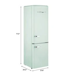 Unique Classic Retro Summer Mint Green 9-cu Ft 21.6-in Standard-Depth Bottom-Freezer Energy Star Certified Refrigerator -Cheap My Cook Nest Store 330975678 AlternateImage1 l