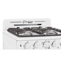 Unique Classic Retro Marshmallow White 24-in 4 Burners 2.9-cu Ft Manual Cleaning Convection Oven Freestanding Gas Range