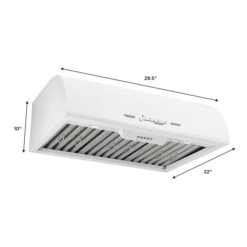 Unique Classic Retro 30-in 700 CFM Ducted Marshmallow White Undercabinet Range Hood With Charcoal Filter Included -Cheap My Cook Nest Store 330975683 AlternateImage4 l