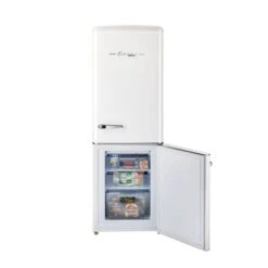 Unique Classic Retro Marshmallow White 7-cu Ft 21.6-in Standard-Depth Bottom-Freezer Energy Star Certified Refrigerator -Cheap My Cook Nest Store 330975684 AlternateImage2 l