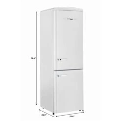 Unique Classic Retro Marshmallow White 12-cu Ft 23.6-in Standard-Depth Bottom-Freezer Energy Star Certified Refrigerator -Cheap My Cook Nest Store 330975686 AlternateImage1 l