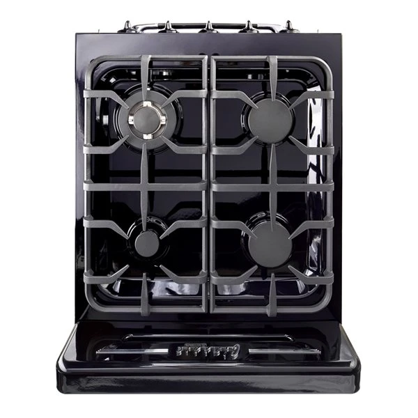 Unique Classic Retro Black 24-in 4 Burners 2.9-cu Ft Manual Cleaning Convection Oven Freestanding Gas Range 5 Unique Classic Retro Black 24-in 4 Burners 2.9-cu Ft Manual Cleaning Convection Oven Freestanding Gas Range - Image 5