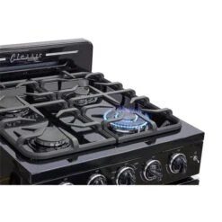 Unique Classic Retro Black 24-in 4 Burners 2.9-cu Ft Manual Cleaning Convection Oven Freestanding Gas Range 8 Unique Classic Retro Black 24-in 4 Burners 2.9-cu Ft Manual Cleaning Convection Oven Freestanding Gas Range -Cheap My Cook Nest Store 330975691 AlternateImage4 l