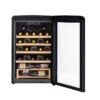 Unique Classic Retro Midnight Black 28-Bottle Freestanding Wine Cooler
