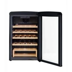 Unique Classic Retro Midnight Black 28-Bottle Freestanding Wine Cooler -Cheap My Cook Nest Store 330975692 AlternateImage2 l