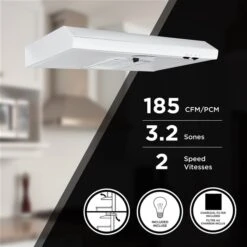 Aria 30-in Convertible White Under Cabinet Range Hood With Charcoal Filter -Cheap My Cook Nest Store 330977887 AlternateImage2 l