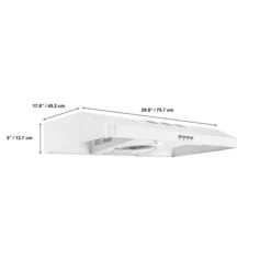 Aria 30-in White Under Cabinet Range Hood With Charcoal Filter