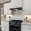 Aria 30-in Convertible Black Under Cabinet Range Hood With Charcoal Filter