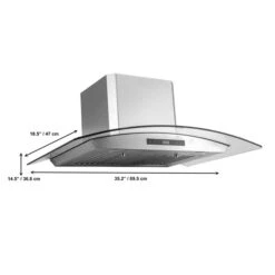 Aria 36-in Convertible Glass And Stainless Steel Wall Mounted Range Hood With Charcoal Filter -Cheap My Cook Nest Store 330977898 AlternateImage1 l