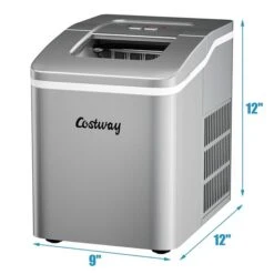 Costway 26-lb Drop-Down Door Portable/Countertop Bullet Ice Maker - Silver -Cheap My Cook Nest Store 330989802 AlternateImage1 l