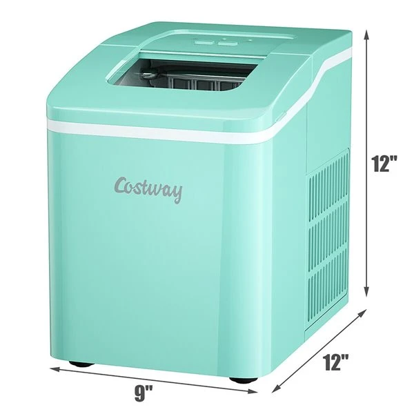 Costway 26-lb Drop-Down Door Portable/Countertop Bullet Ice Maker - Green 3 Costway 26-lb Drop-Down Door Portable/Countertop Bullet Ice Maker - Green - Image 3