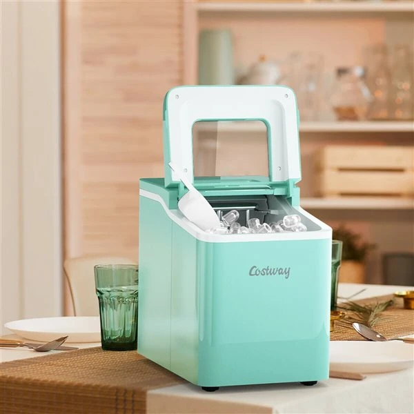Costway 26-lb Drop-Down Door Portable/Countertop Bullet Ice Maker - Green 2 Costway 26-lb Drop-Down Door Portable/Countertop Bullet Ice Maker - Green - Image 2