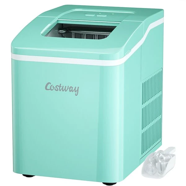 Costway 26-lb Drop-Down Door Portable/Countertop Bullet Ice Maker - Green 5 Costway 26-lb Drop-Down Door Portable/Countertop Bullet Ice Maker - Green - Image 5