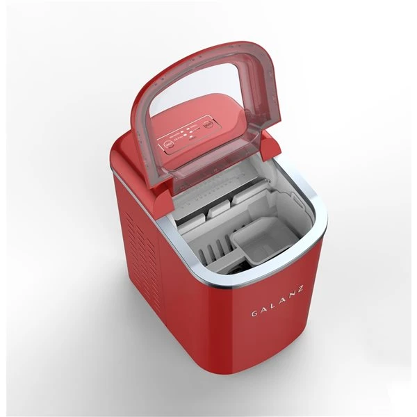 Galanz 26-lb Flip-up Door Countertop Ice Maker - Red 2 Galanz 26-lb Flip-up Door Countertop Ice Maker - Red - Image 2
