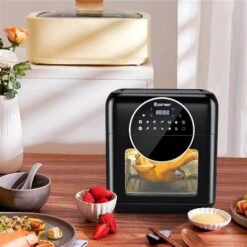 Costway Black 10-L 8-in-1 Air Fryer And Digital Toaster Oven Rotisserie With Accessories -Cheap My Cook Nest Store 331026492 AlternateImage2 l