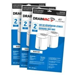 Drainvac 41-L Disposable Cloth Vacuum Bag - 3-Pack