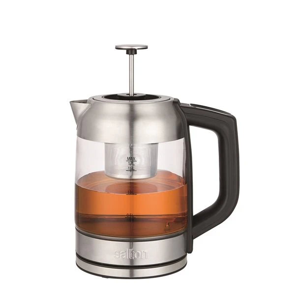 Salton Stainless Steel And Glass 1.7-L Cordless Digital Electric Kettle 1 Salton Stainless Steel And Glass 1.7-L Cordless Digital Electric Kettle