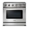 Thor Kitchen 36-in Smooth Surface 5 Elements 6-cu Ft Manual Cleaning Convection Oven Electric Range (Stainless Steel)